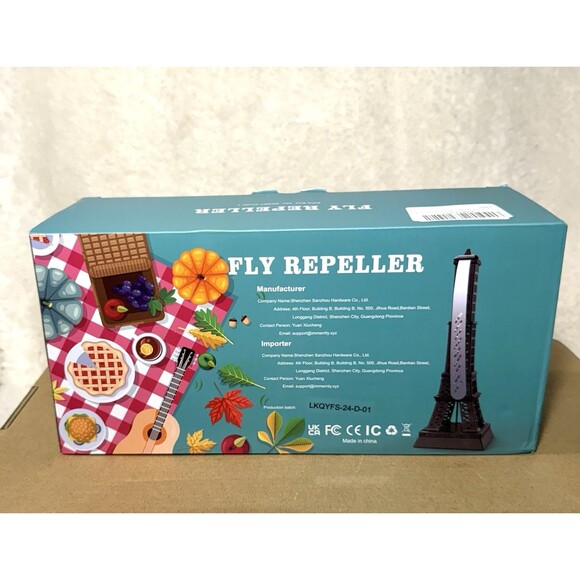 Fly Repeller Fans for Table Rechargeable Tower Fan Repel Flies Bugs Bees 3 Pack - Picture 5 of 10